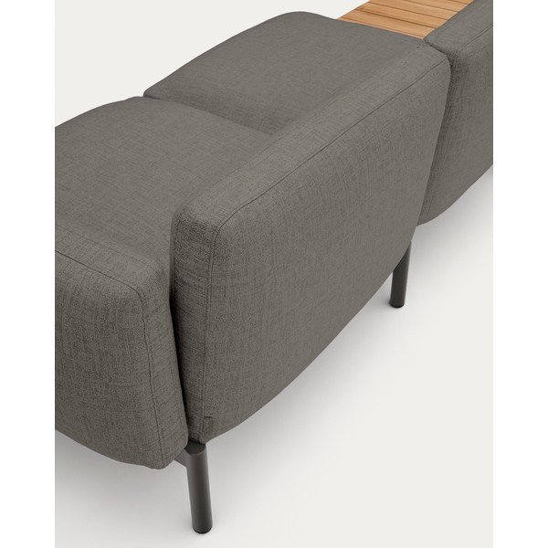 Tmavě šedá čalouněná zahradní pohovka Sorells – Kave Home-image-2