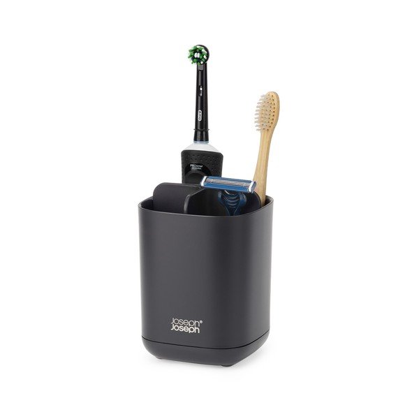 Černý plastový kelímek na zubní kartáčky EasyStore – Joseph Joseph-image-4