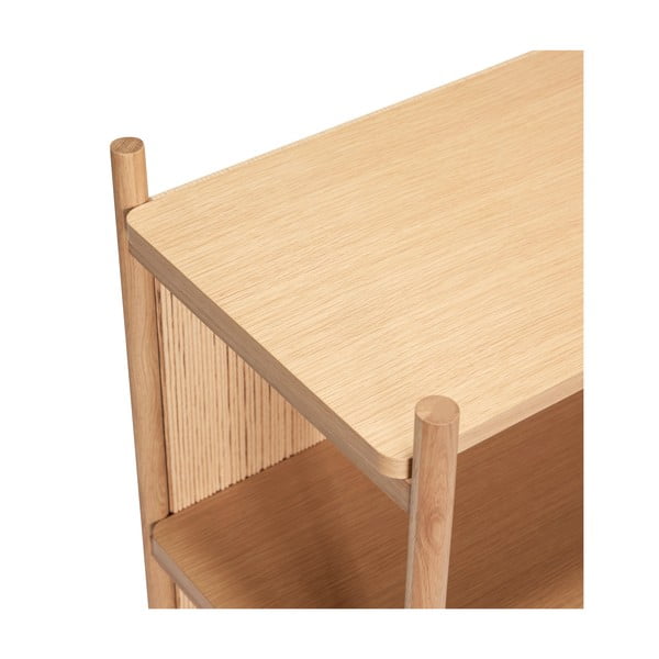 Knihovna v dekoru dubu v přírodní barvě 75x162 cm Heritage – Hübsch-image-1