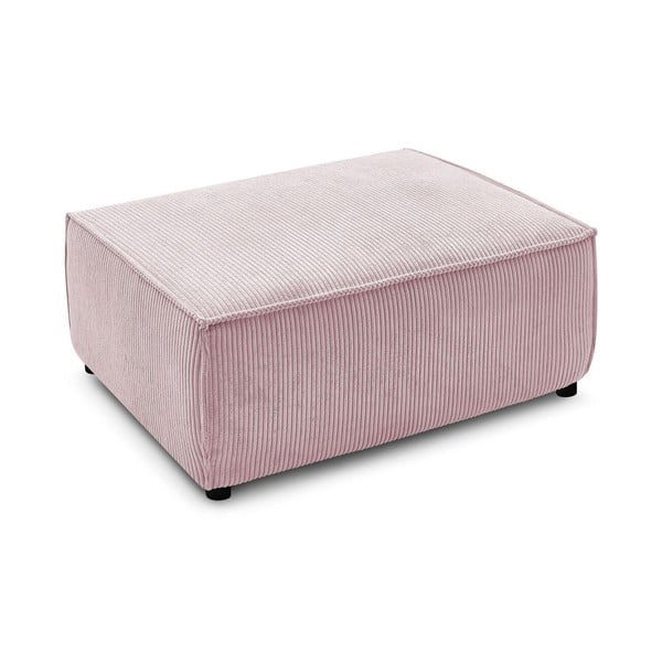 Světle růžový manšestrový taburet Nihad – Bobochic Paris-image-3