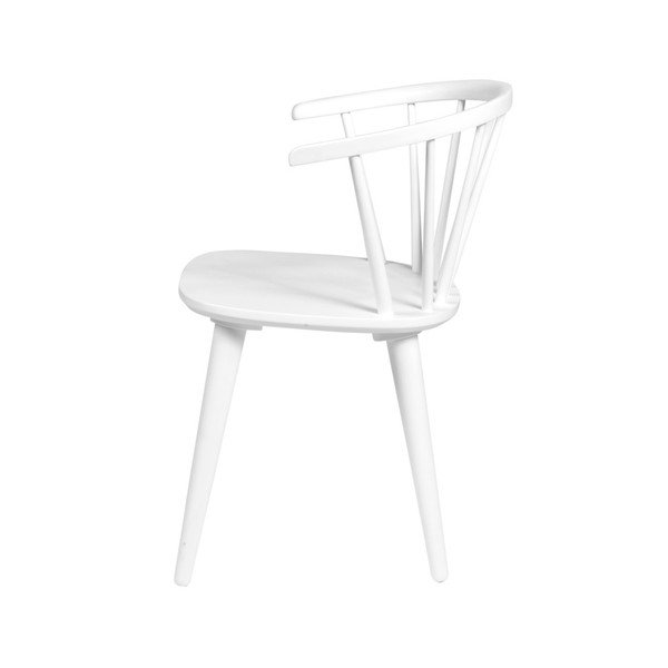 Bílá jídelní židle ze dřeva kaučukovníku Rowico Carmen-image-4