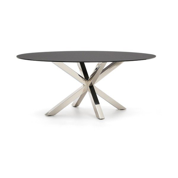 Jídelní stůl se skleněnou deskou 100x200 cm Argo – Kave Home