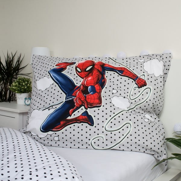 Bavlněné dětské povlečení na jednolůžko se svítícím efektem 140x200 cm Spiderman – Jerry Fabrics-image-3