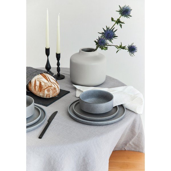 18dílná sada šedého kameninového nádobí Bonami selection Malia-image-2