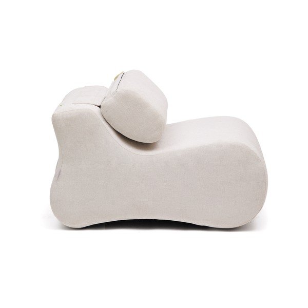 Bílé/světle růžové žinylkové křeslo Club – Kave Home-image-1