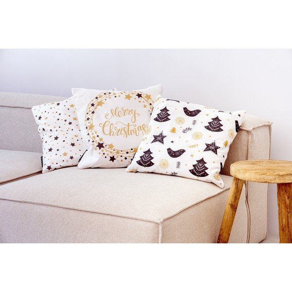 Povlak na polštář s vánočním motivem 45x45 cm Golden Stars – Butter Kings-image-3