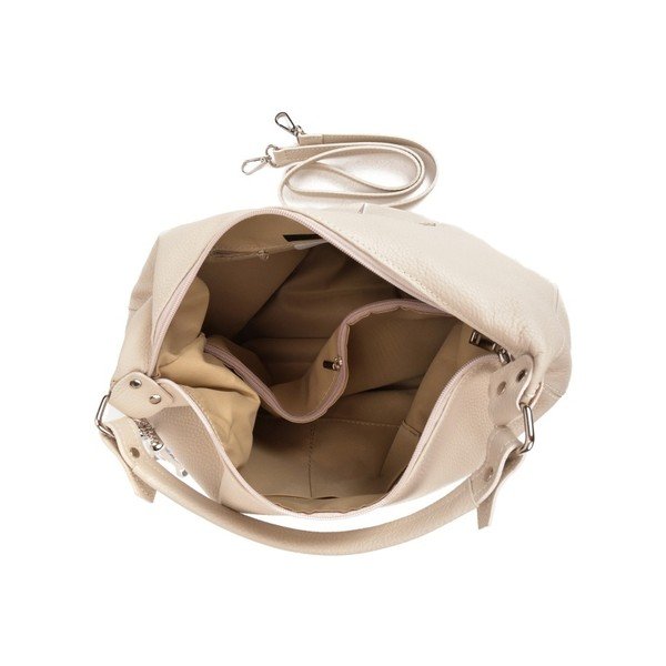 Béžová kožená kabelka Sofia Cardoni Bruhna-image-1