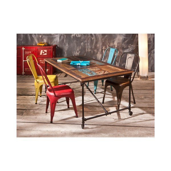 Jídelní stůl z recyklovaného mangového dřeva Interlink Coffee-image-2