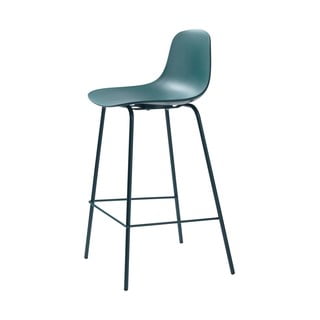 Plastová barová židle v petrolejové barvě 92,5 cm Whitby – Unique Furniture