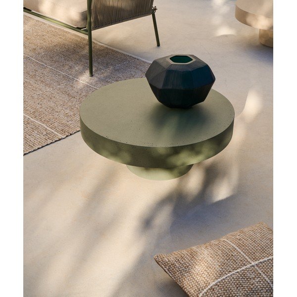 Betonový kulatý zahradní konferenční stolek ø 66 cm Aiguablava – Kave Home-image-1