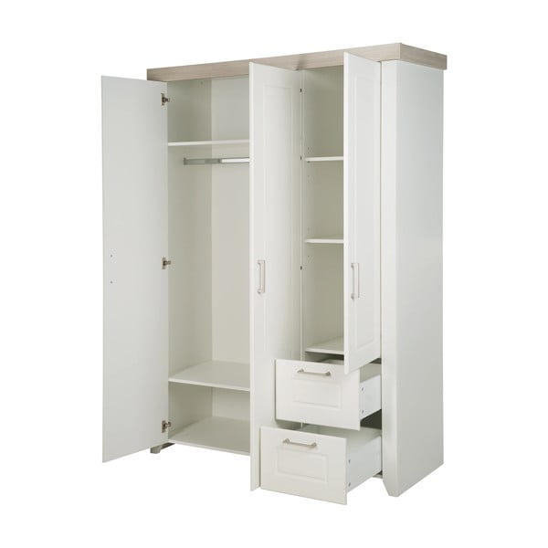 Bílá dětská šatní skříň 139x199 cm Felicia – Roba-image-4