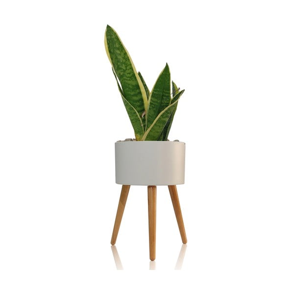 Bílý samozavlažovací květináč Tomasucci Calla, ø 33 cm-image-1