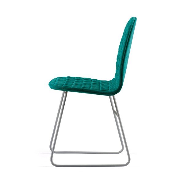 Tyrkysová židle s kovovými nohami Iker Mannequin V Triangle-image-2