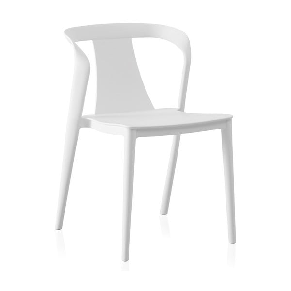 Bílé plastové jídelní židle v sadě 4 ks Kona – Geese