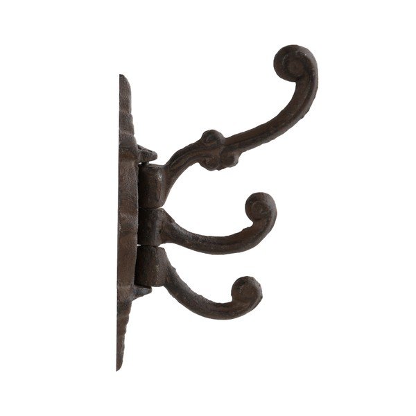 Tmavě hnědý nástěnný kovový háček – Esschert Design-image-2