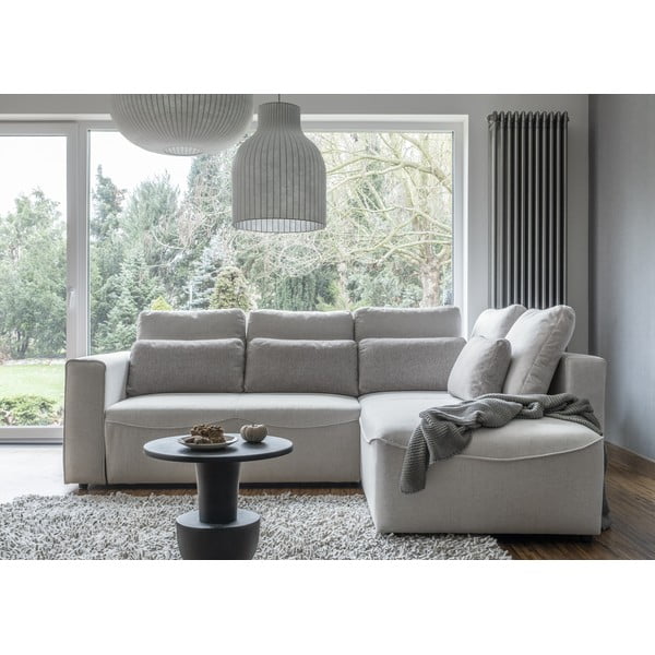 Krémová rozkládací rohová pohovka (variabilní) Homely Tommy – Miuform-image-1