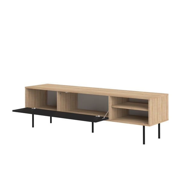 TV stolek v dekoru dubu v černo-přírodní barvě 165x40 cm Ampère – TemaHome-image-3