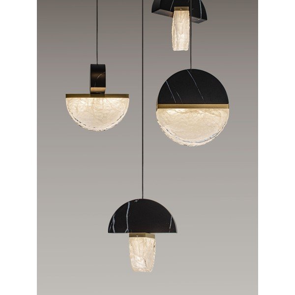 Černé kovové LED stmívatelné závěsné svítidlo ø 46 cm Dorin – Nova Luce-image-2
