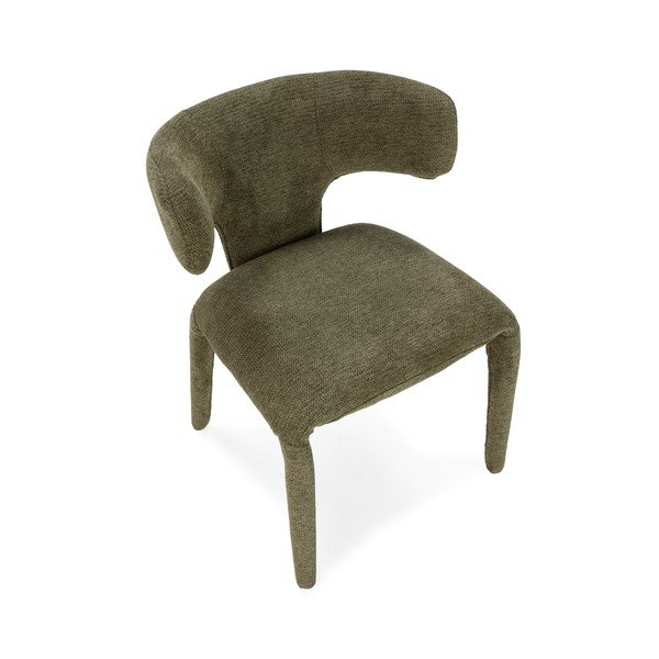 Zelené čalouněné jídelní křeslo Maca – MOME-image-2