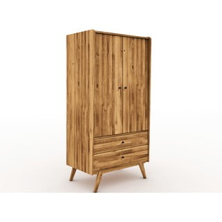 Šatní skříň z dubového dřeva 100x200 cm Retro - The Beds
