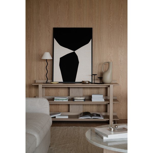 Konzolový stolek s deskou v dubovém dekoru ve světle přírodní barvě 43x150 cm Kilian – Rowico-image-3