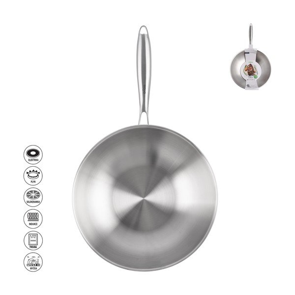 Wok nerezová pánev ø 30 cm Steela – Orion-image-4