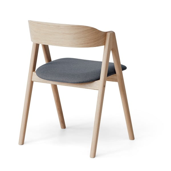 Jídelní židle z dubového dřeva s šedým sedákem Findahl by Hammel Mette-image-3