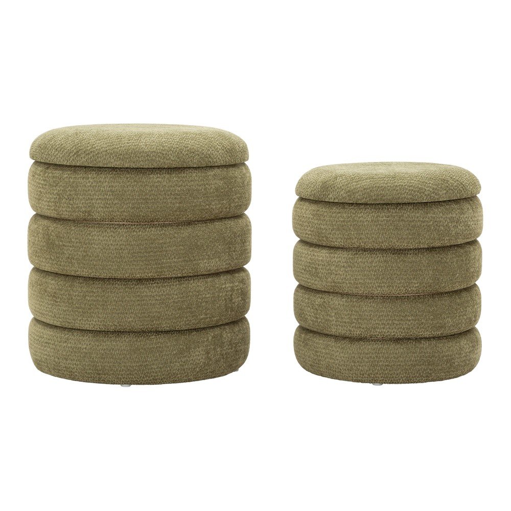 Khaki taburety v sadě 2 ks Nordic Style – Mauro Ferretti