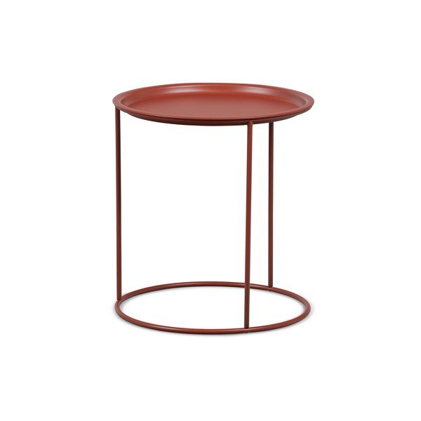Červený odkládací stolek WOOOD Ivar, ø 40 cm-image-2