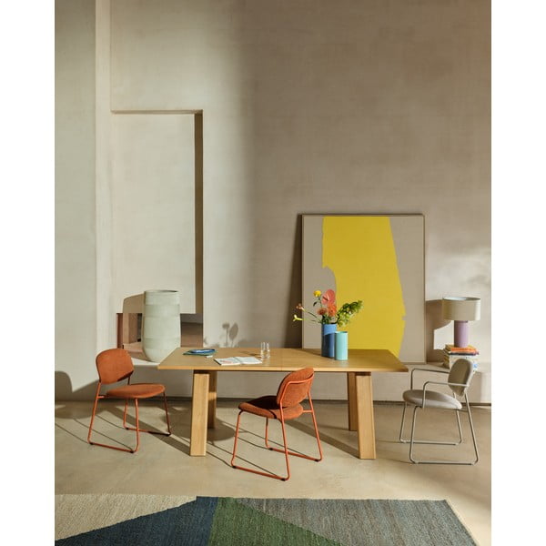 Rozkládací jídelní stůl s přídavnou deskou s deskou v dubovém dekoru 95x200 cm Arlen – Kave Home-image-1