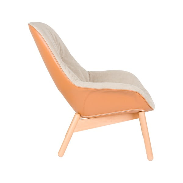 Béžové křeslo Duke – White Label-image-3