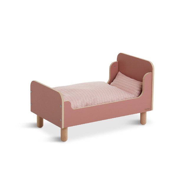 Růžový set peřinky a polštáře k posteli pro panenky Flexa Play-image-1