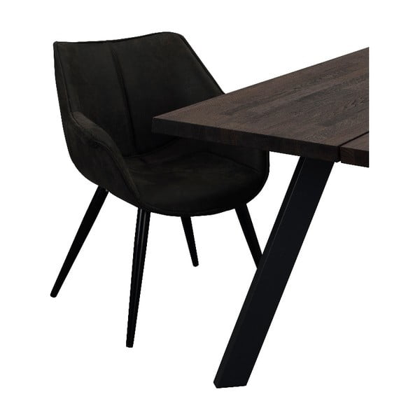 Černá židle s černým kovovým podnožím Rowico Echo-image-4