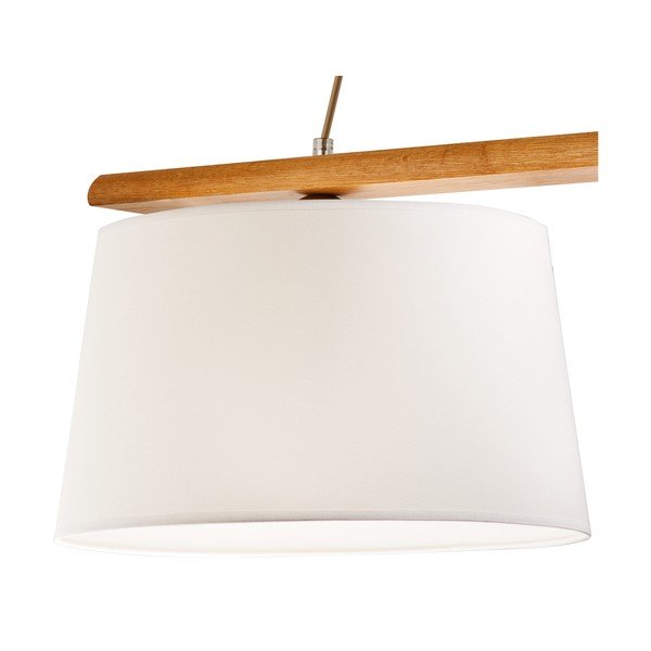 Hnědé závěsné svítidlo s textilním stínidlem ø 35 cm Aida – LAMKUR-image-4