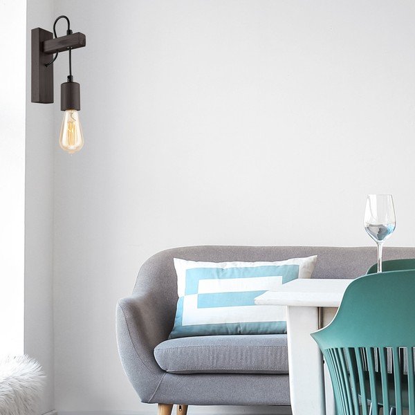 Černé nástěnné svítidlo Leon – LAMKUR-image-2