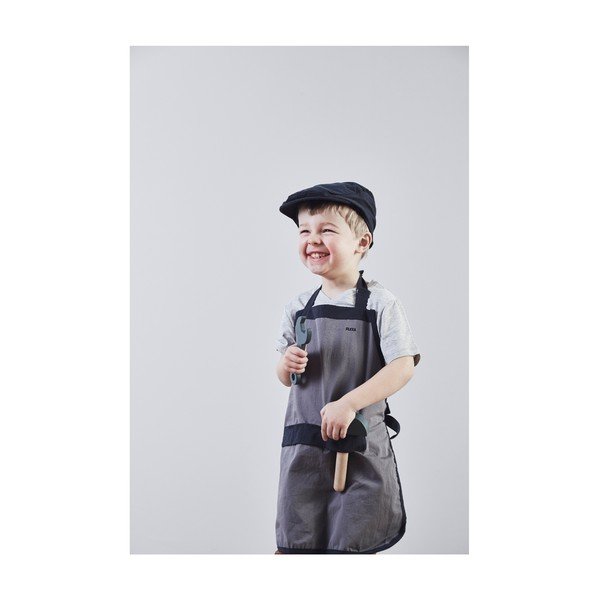 Šedá dětská pracovní zástěra s čepicí Flexa Play Builder´s Costume-image-1