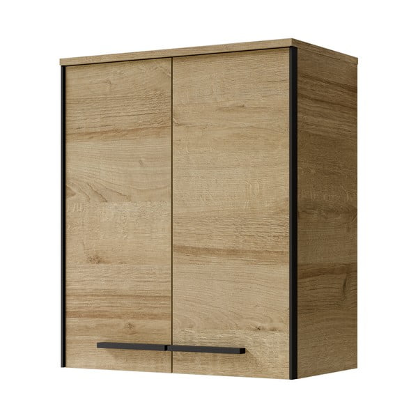 Závěsná koupelnová skříňka v dekoru dubu v přírodní barvě 72x60 cm Quickset 395 – Pelipal-image-1