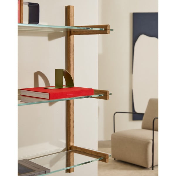 Skleněný modulární policový systém v přírodní barvě 110x98x30,5 cm Sitra – Kave Home-image-1