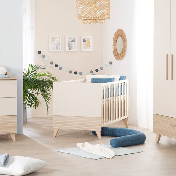 Béžová postýlka s nastavitelnou výškou 70x140 cm Sidney – Roba-image-1