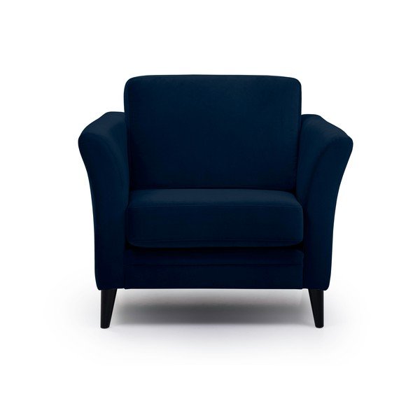 Tmavě modré sametové křeslo Eden – Scandic-image-2