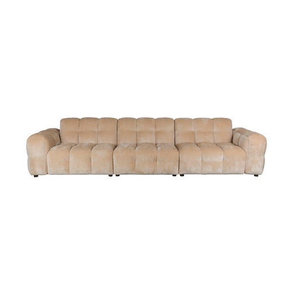 Béžová sametová modulární pohovka 364 cm Hackman – Dutchbone