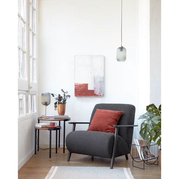 Stropní svítidlo ve zlaté barvě se skleněným stínidlem ø 12 cm Hestia – Kave Home-image-1