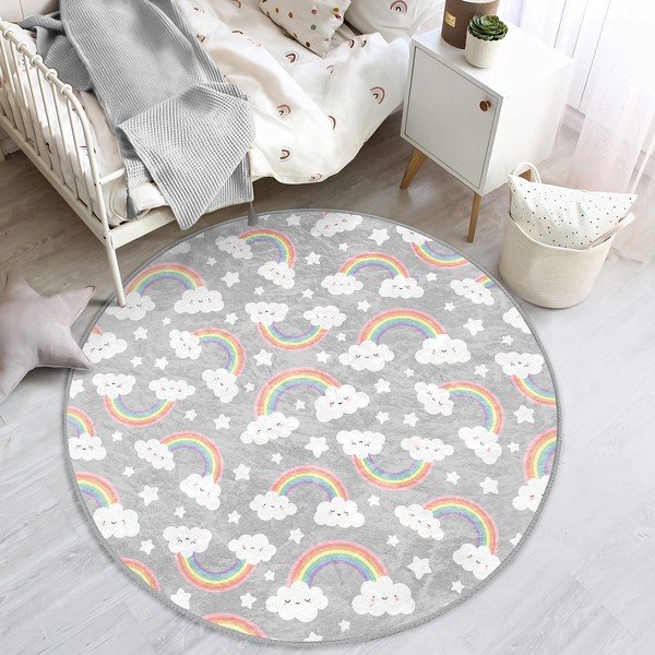 Šedý dětský koberec ø 120 cm Comfort – Mila Home-image-3