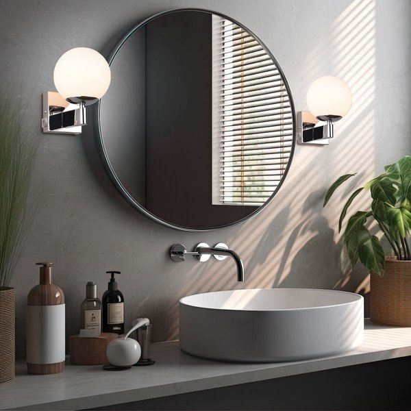 Nástěnné svítidlo ve stříbrné barvě ø 14 cm Kula – Trio-image-1