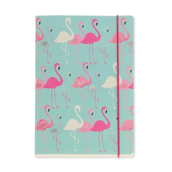 Zápisník A5 Go Stationery Flamingo Aqua