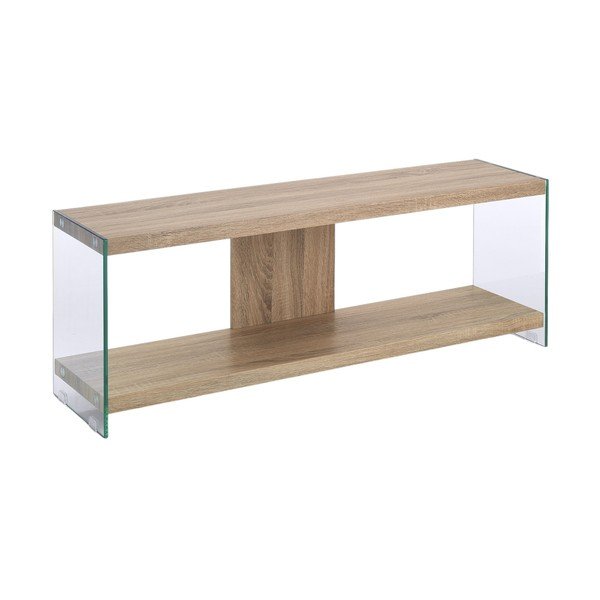 Skleněný TV stolek v přírodní barvě 120x45x29,5 cm Nancy – Tomasucci