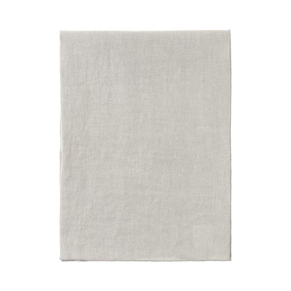 Krémově bílý lněný běhoun na stůl Blomus, 140 x 45 cm