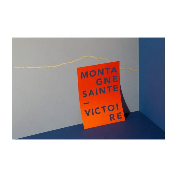 Pozlacená nástěnná dekorace se siluetou města The Line Sainte Victoire