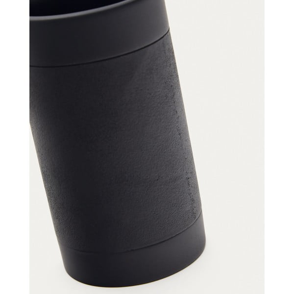 Černý kelímek na zubní kartáčky z polyresinu Sisel – Kave Home-image-2