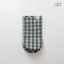 Lněná kuchyňská rukavice Forest Green Gingham – Linen Tales